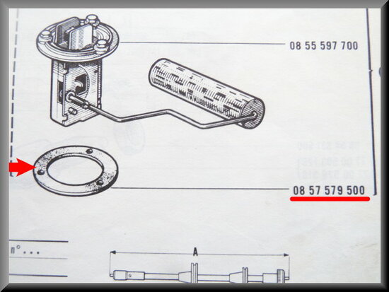 Rubber pakking tank vlotter R16 1965-1970.