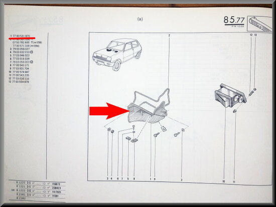 R5 Dashboard deel rechts (New Old Stock)