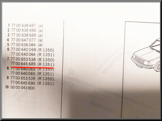 R18 Sierstrip portier achter links (New Old Stock).