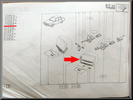 R18  Wisser arm koplamp (New Old Stock).