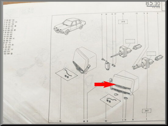 R18 Headlight wiper (New Old Stock).