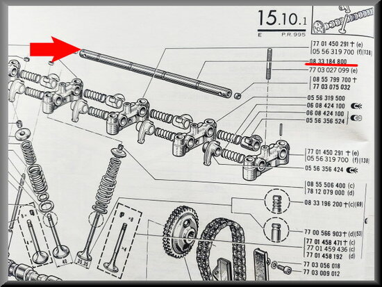 Rocker shaft R16 TS-TX .