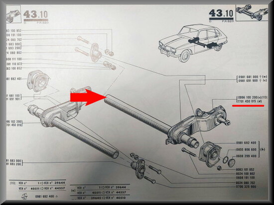 Rear axle left.