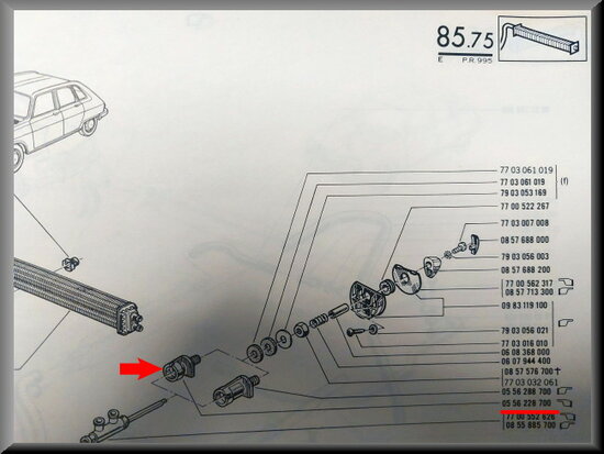 Heater tap screw.