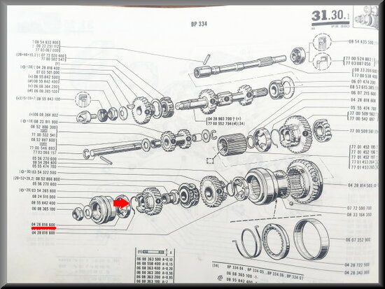 R4-R6 Synchromesh ring 2e versnelling