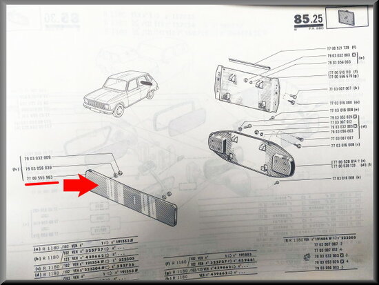 R6: Support de plaque d'immatriculation (New Old Stock).