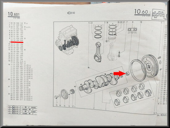 Trafic-Master:  Crankshaft bearing 17x42x17 mm (New Old Stock).