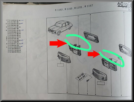 Flashing light rubber with fitting and wire R16 TX.