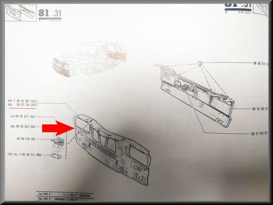 Voorfront R16 L (New Old Stock-gestraald)