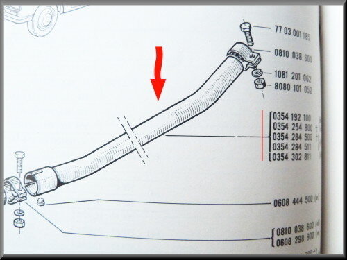 Middenpijp R16 L-TL, lengte 133 cm, geen sleuven aan uiteindes