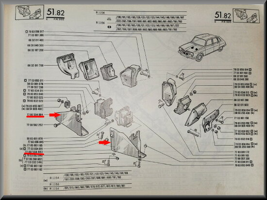 Ophangsteun set versnellingsbak (5 bak en automaat).