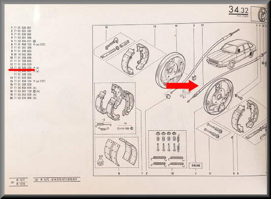 R20-30: Handremkabel (New Old Stock).