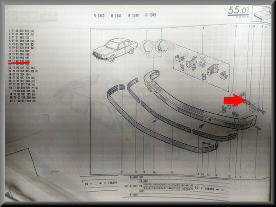 R18 Bumpersteun knop (New Old Stock).