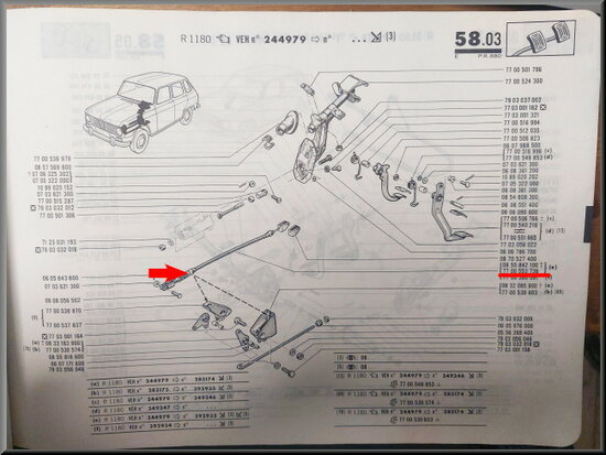 R4,6,Rodeo: Handremkabel (New Old Stock).