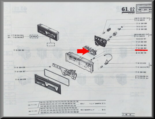 R6: Dashboard meter accu (New Old Stock).