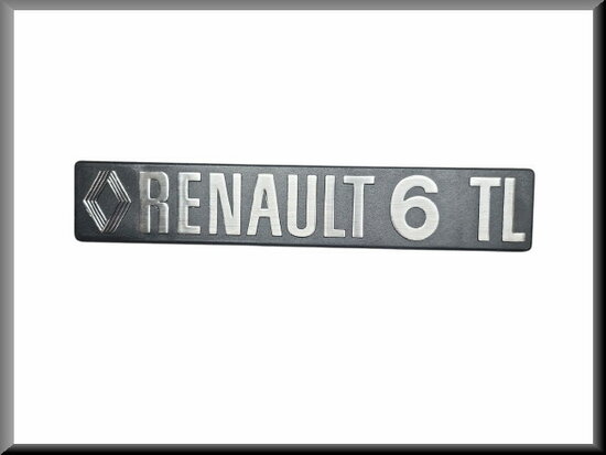 R6: Embleem "Renault6 TL" (Metaal, New Old Stock).