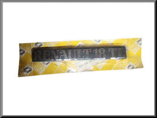 R18: Embleem "Renault18 TL"  (Plastic, New Old Stock).