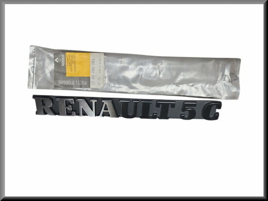 R5: Embleem "Renault 5G"  (Plastic, New Old Stock).