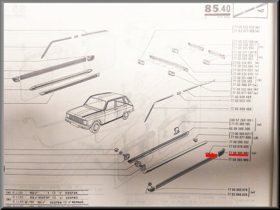 R6: Spatbord kapje links achter (New Old Stock).