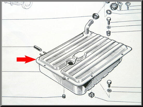 Benzine tank R16 1150 en 1151 tot 1969 (gebruikt)