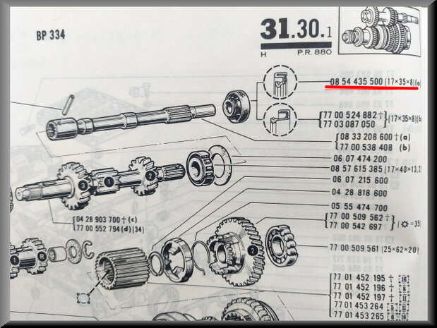 R4-R6-Rodeo-R8-R10 Joint (17-35-8 mm) (New Old Stock).