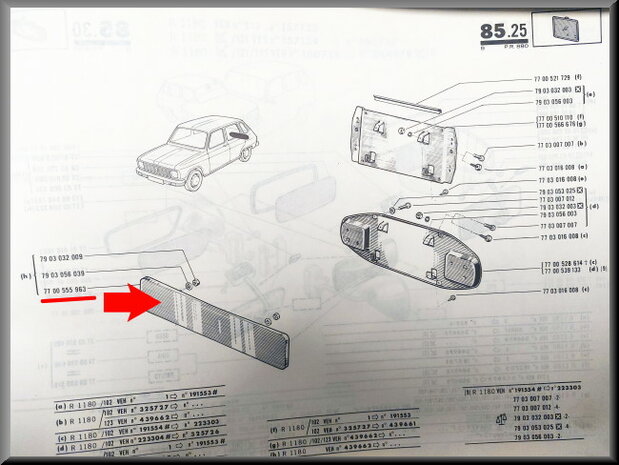 R6: License plate holder (New Old Stock).