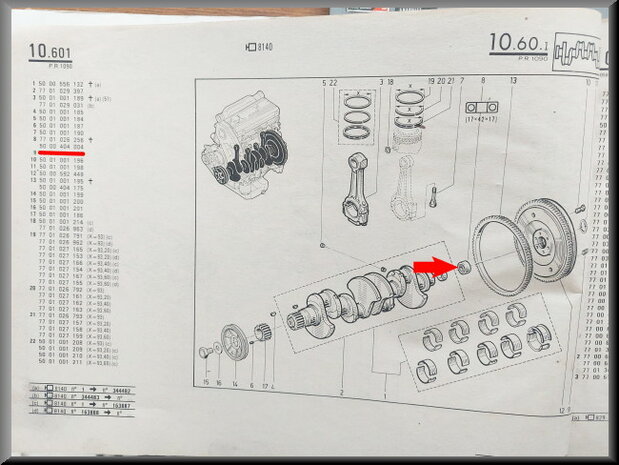 Trafic-Master:  Crankshaft bearing 17x42x17 mm (New Old Stock).