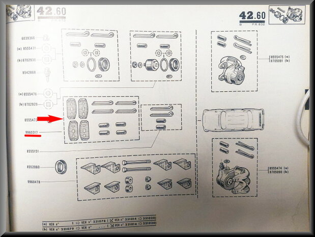 R8-R10-Remblokken set (New Old Stock).