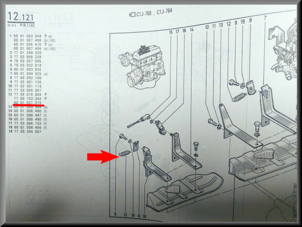 R5 Turbo-R9-11: Rod lever spring.