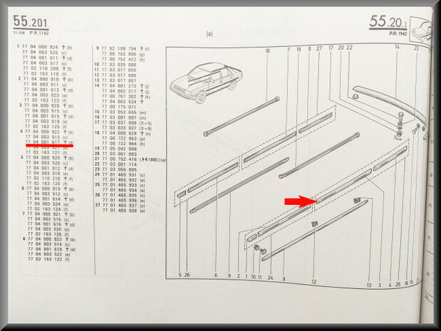 R9-11 Sierstrip portier links (New Old Stock).