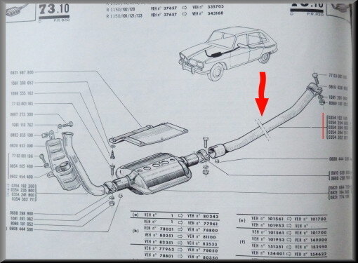 Middenpijp R16 L-TL (lengte 129cm, 1 zijde met 2 sleuven).