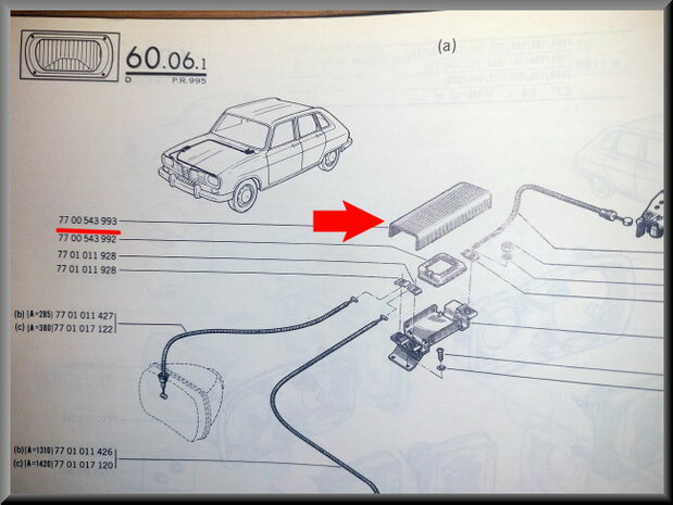 Headlamp height adjustment cover.