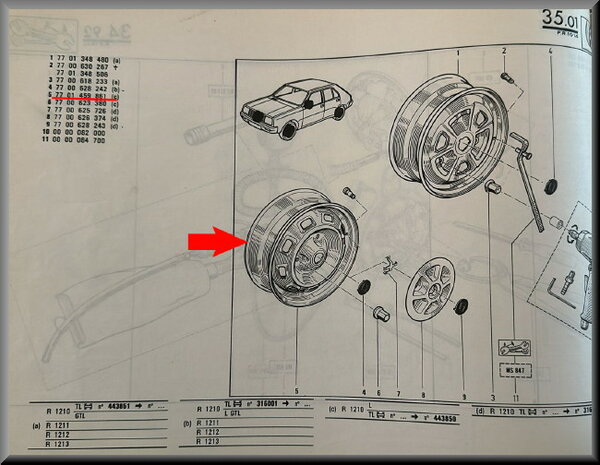 R14: Velg (New Old Stock).