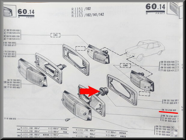 Knipperlichtfitting (rubber) R16L-TL-TS.