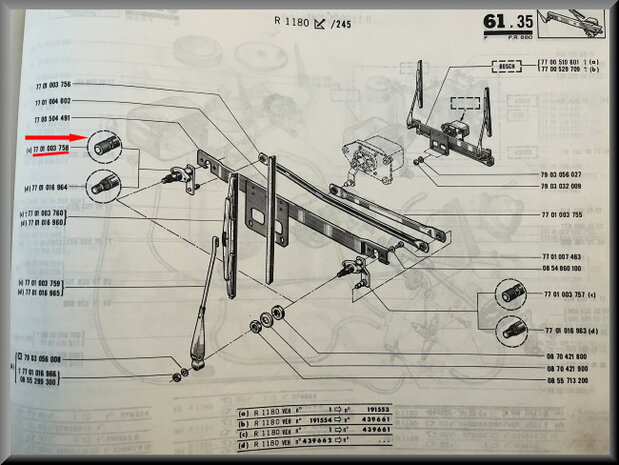 R6: Ruitenwisser gewricht (New Old Stock). 