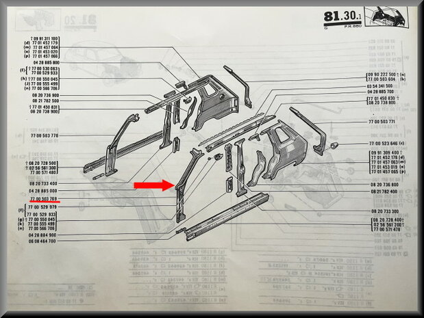 R6: Deel A Stijl links (New Old Stock).