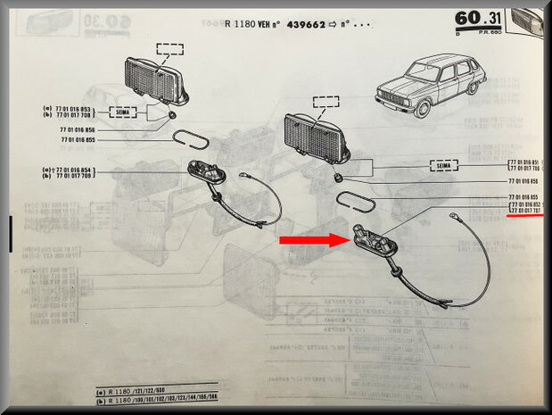 R6: Knipperlicht unit links (New Old Stock)